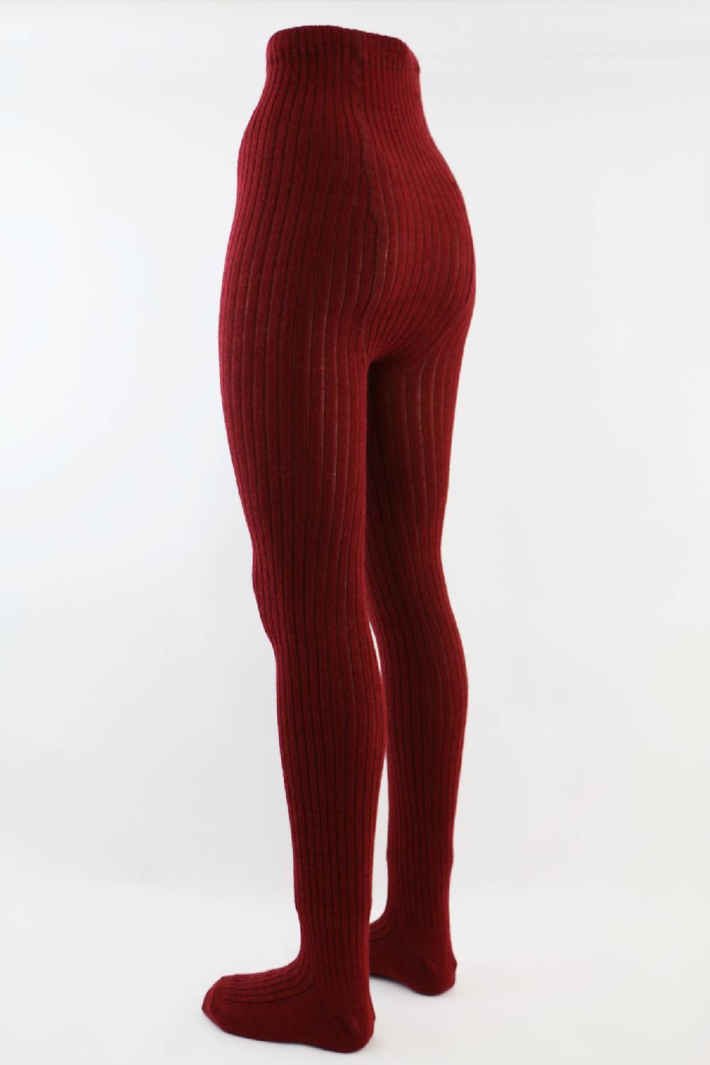 Shimasocks "VINO" Damenstrumpfhose Wollstrumpfhose bordeaux 36 - 50 / Schurwolle, vorgewaschen
