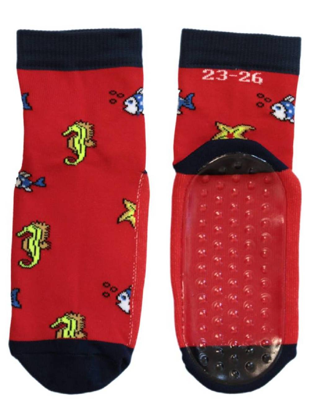 Shimasocks Wasserschuhe rutschhemmend Schwimmschuhe Kinder Beach Strand Wattwandersocken Fische B-Ware