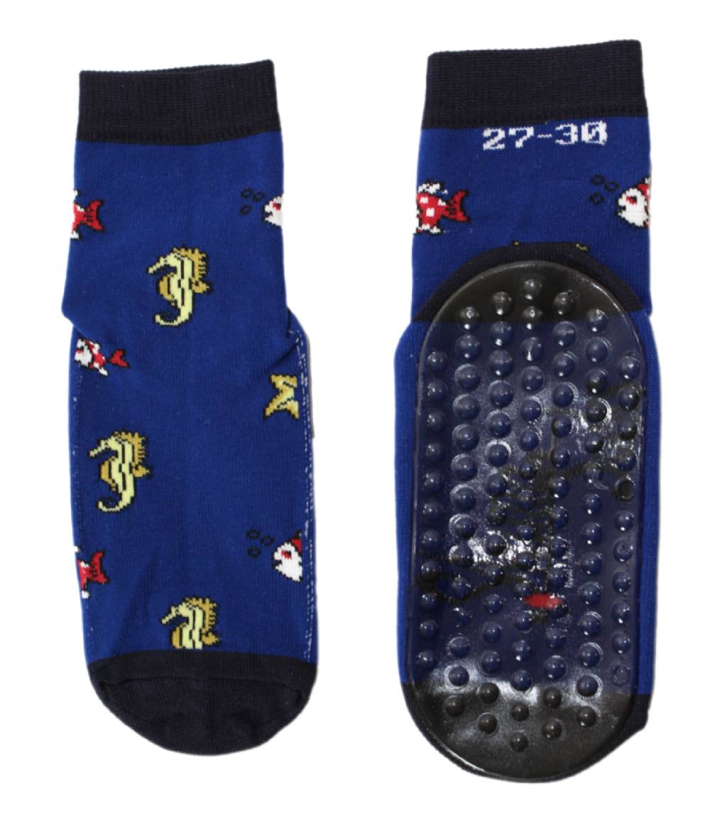 Shimasocks Wasserschuhe rutschhemmend Schwimmschuhe Kinder Wattwandern Strand Socken Fische Thermolite B-Ware