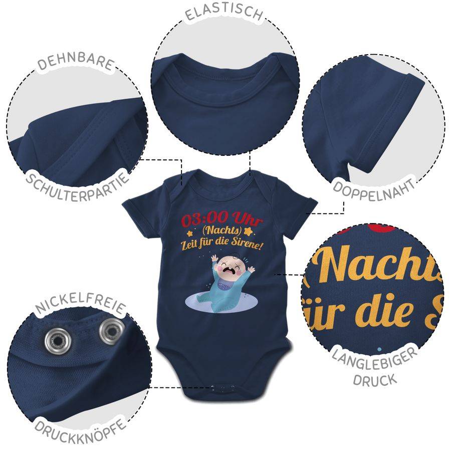 Shirtracer 03:00 Uhr (Nachts) Zeit Für Die Sirene! Shirts & Mehr Shirtracer