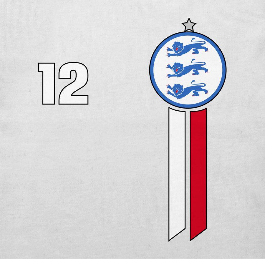 Shirtracer 12. Mann England Emblem: Tshirt Turnbeutel Shirtracer