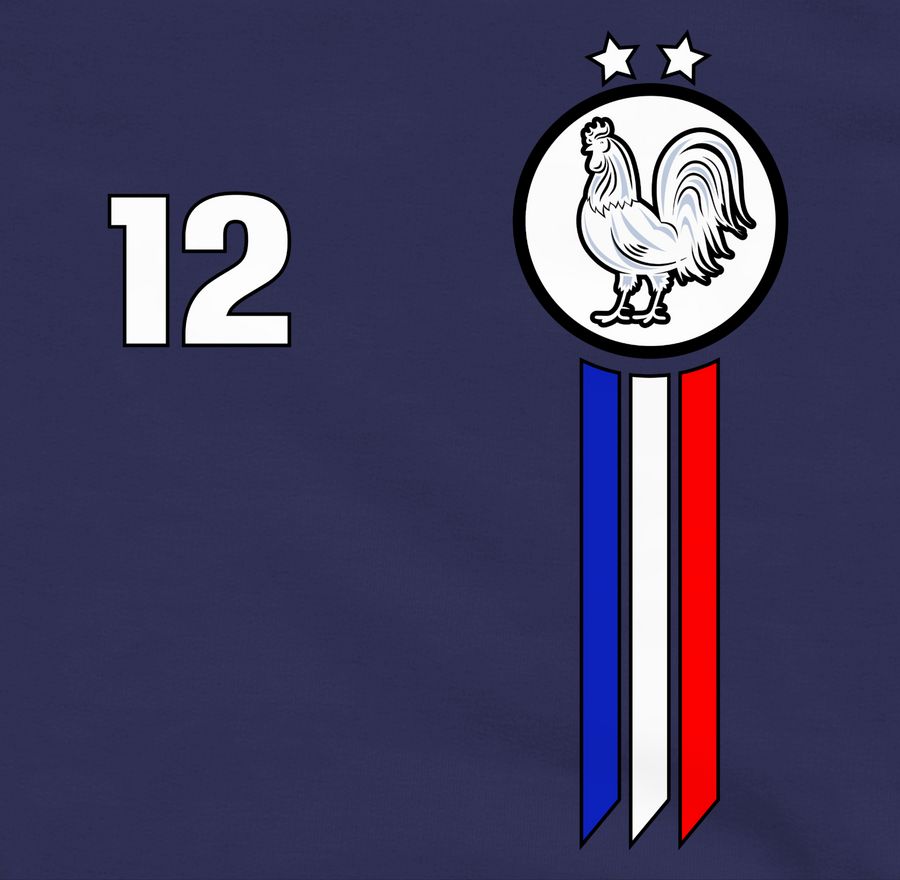 Shirtracer 12. Mann Frankreich Emblem Shirts & Mehr Shirtracer