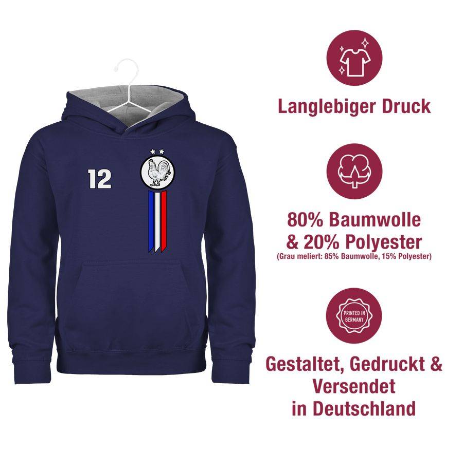 Shirtracer 12. Mann Frankreich Emblem Shirts & Mehr Shirtracer