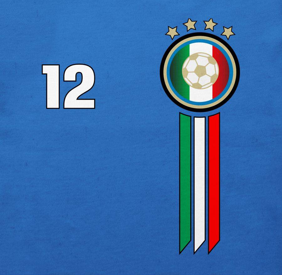 Shirtracer 12. Mann Italien Emblem: T-Shirt Turnbeutel Shirtracer