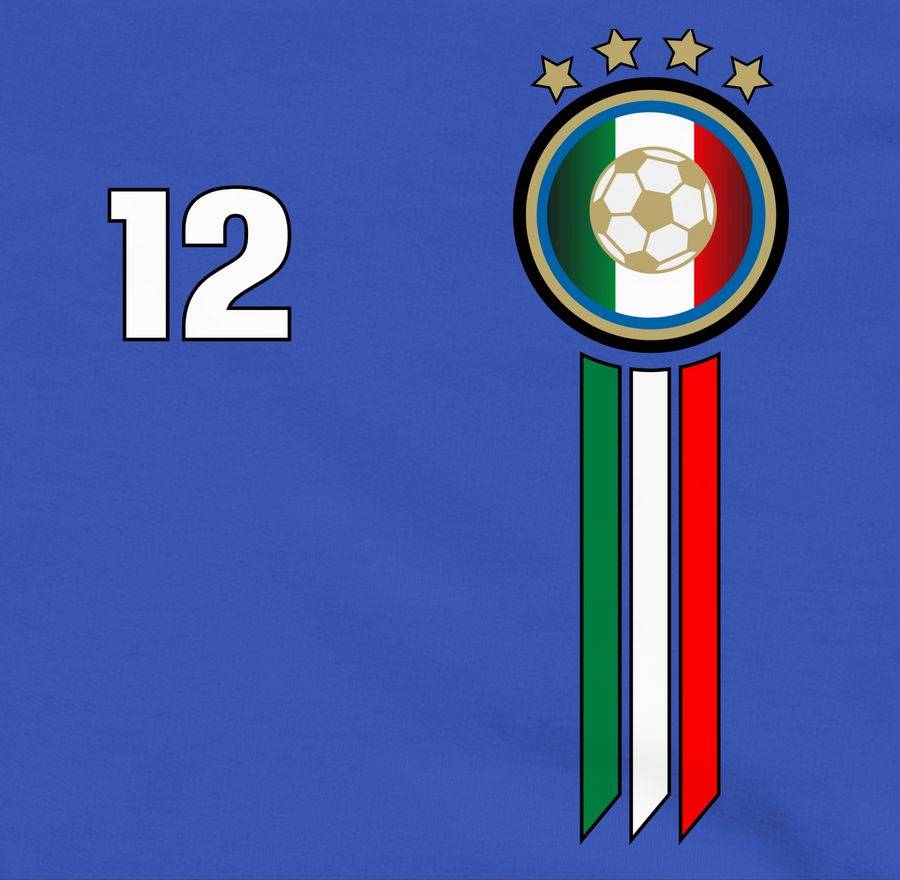 Shirtracer 12. Mann Italien Emblem: T-Shirt Turnbeutel Shirtracer