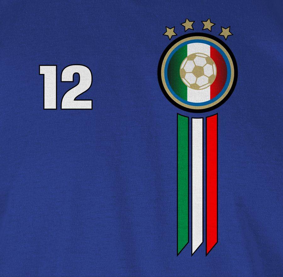 Shirtracer 12. Mann Italien Emblem: T-Shirt Turnbeutel Shirtracer