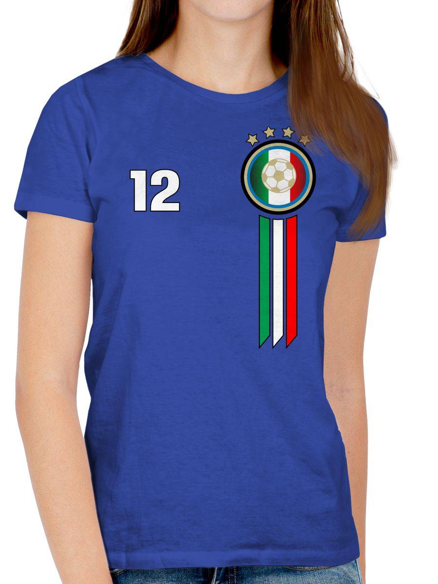 Shirtracer 12. Mann Italien Emblem: T-Shirt Turnbeutel Shirtracer