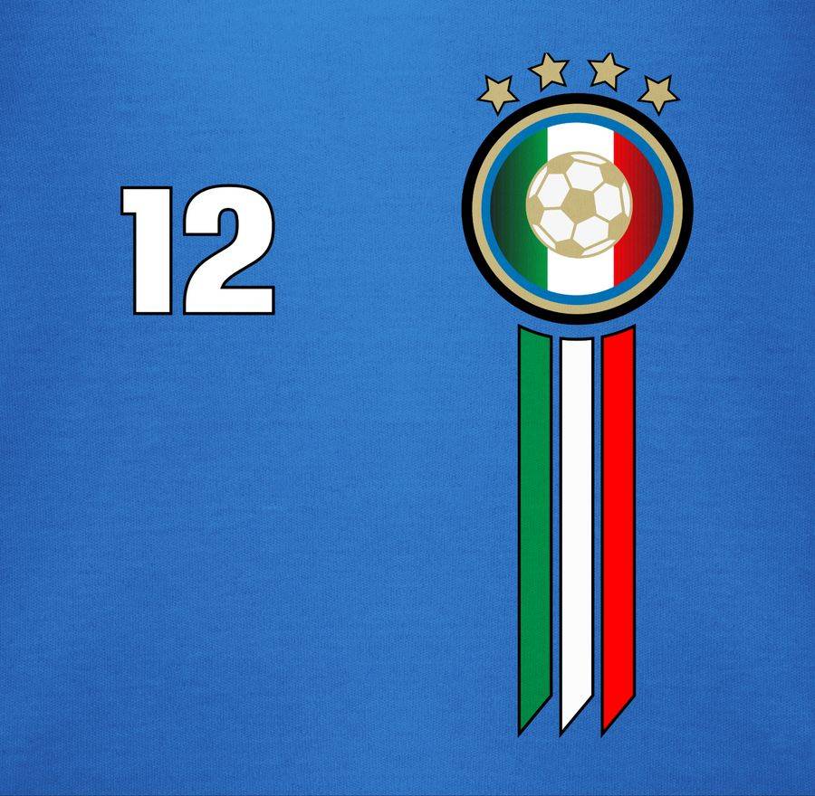 Shirtracer 12. Mann Italien Emblem: T-Shirt Turnbeutel Shirtracer