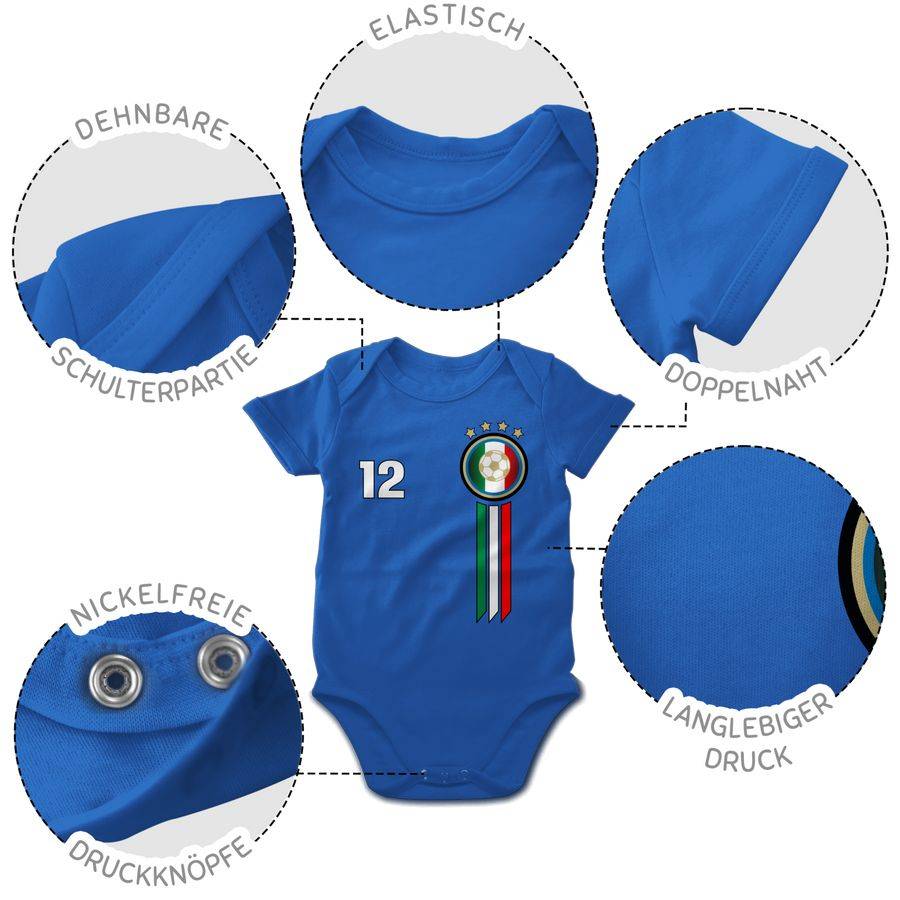 Shirtracer 12. Mann Italien Emblem: T-Shirt Turnbeutel Shirtracer