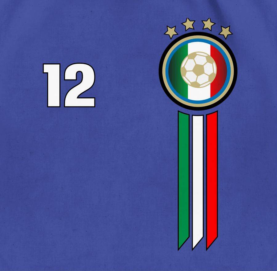 Shirtracer 12. Mann Italien Emblem: T-Shirt Turnbeutel Shirtracer