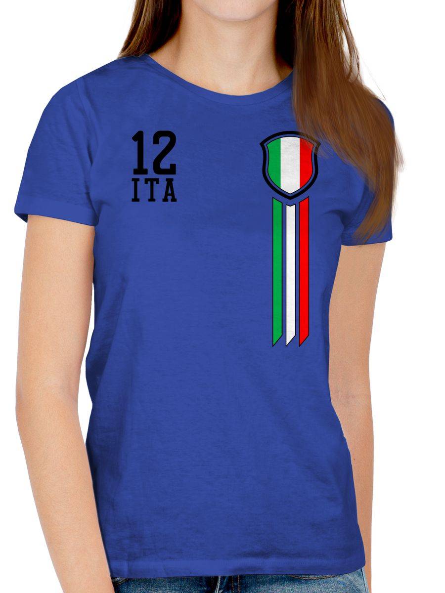 Shirtracer 12. Mann Italien Fanshirt: T-Shirt Turnbeutel Shirtracer