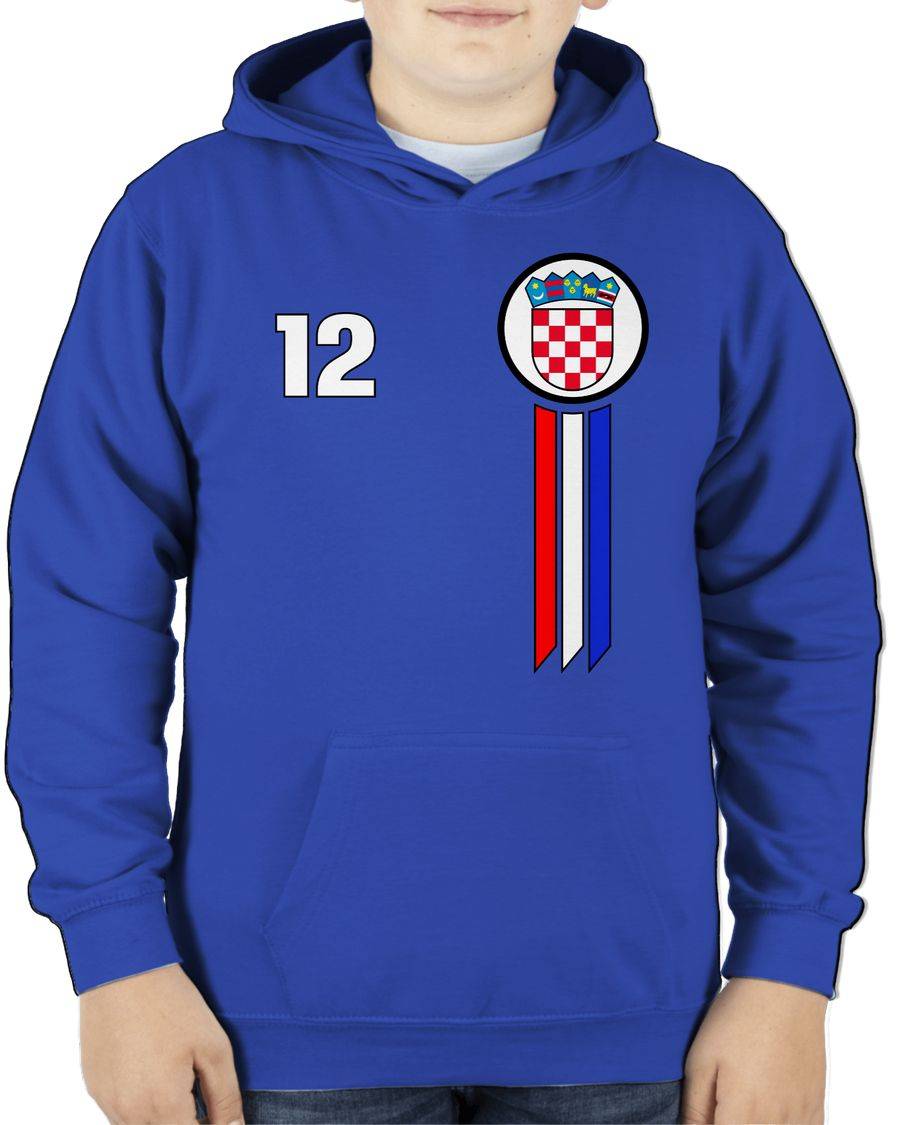 Shirtracer 12. Mann Kroatien Emblem: T-Shirt Turnbeutel Shirtracer