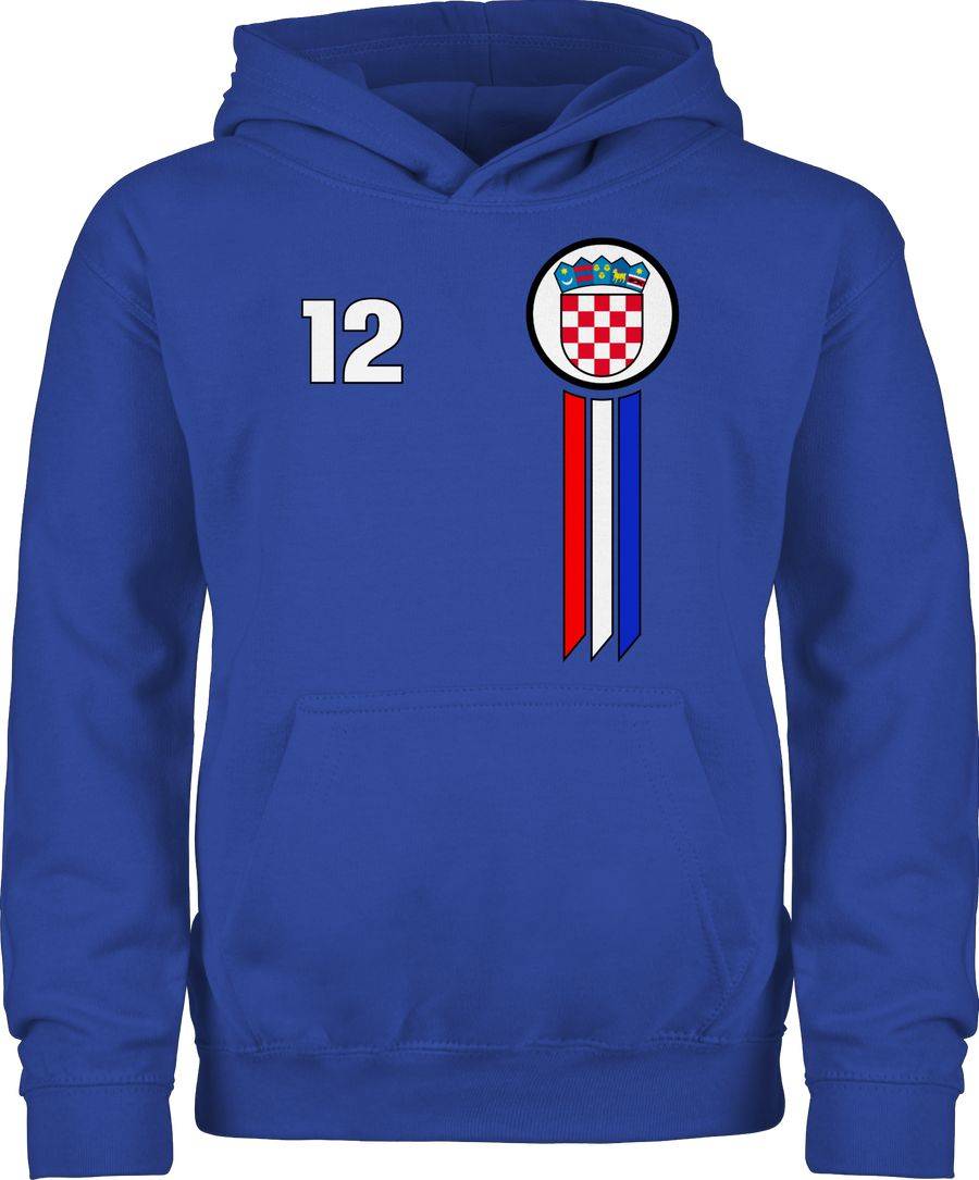 Shirtracer 12. Mann Kroatien Emblem: T-Shirt Turnbeutel Shirtracer