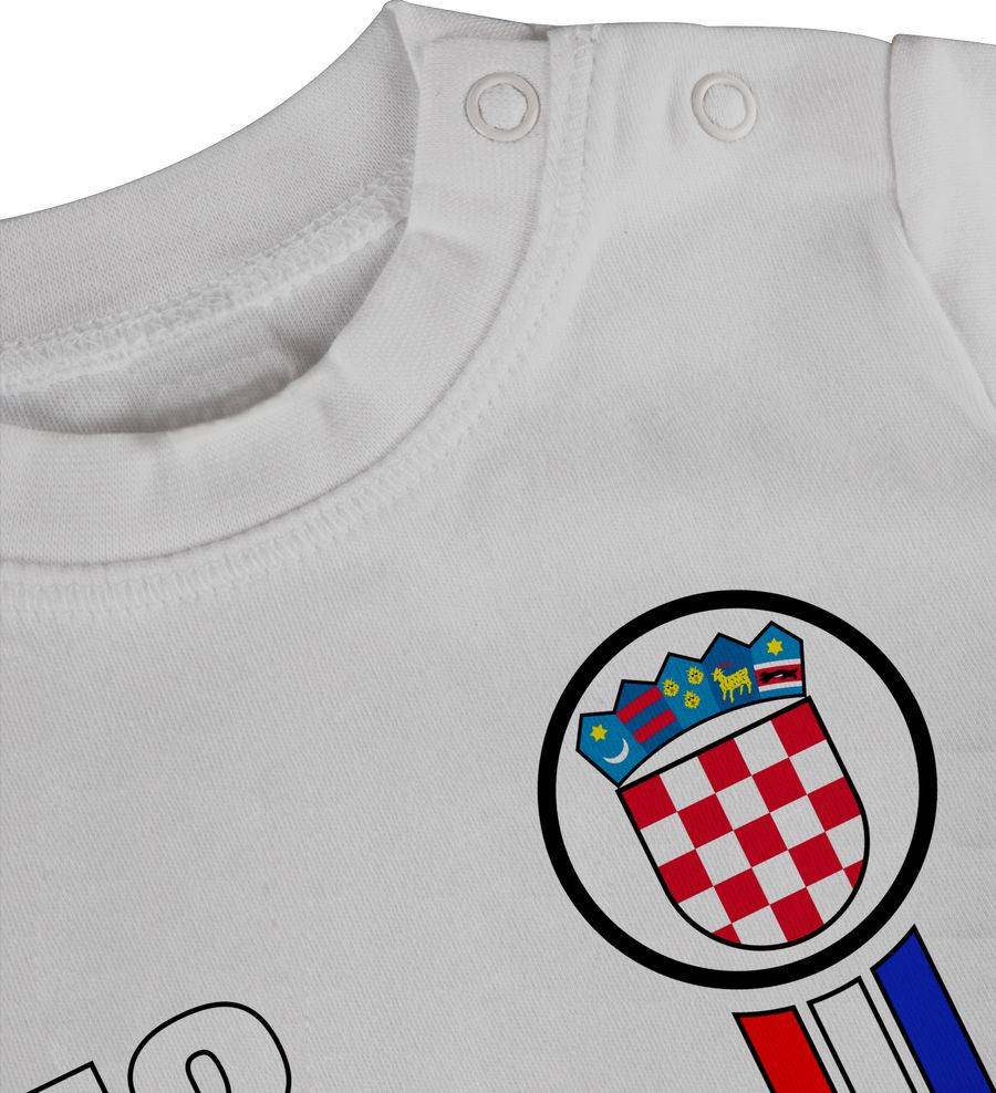 Shirtracer 12. Mann Kroatien Emblem: T-Shirt Turnbeutel Shirtracer