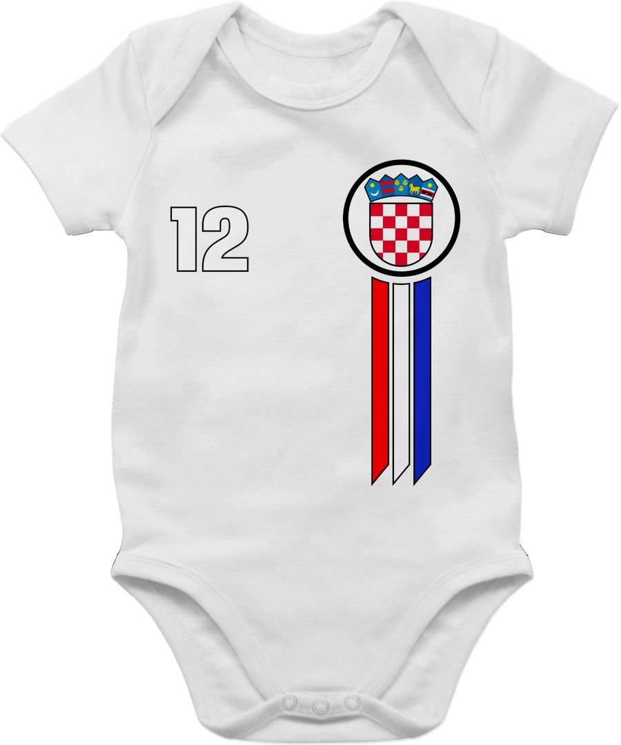 Shirtracer 12. Mann Kroatien Emblem: T-Shirt Turnbeutel Shirtracer