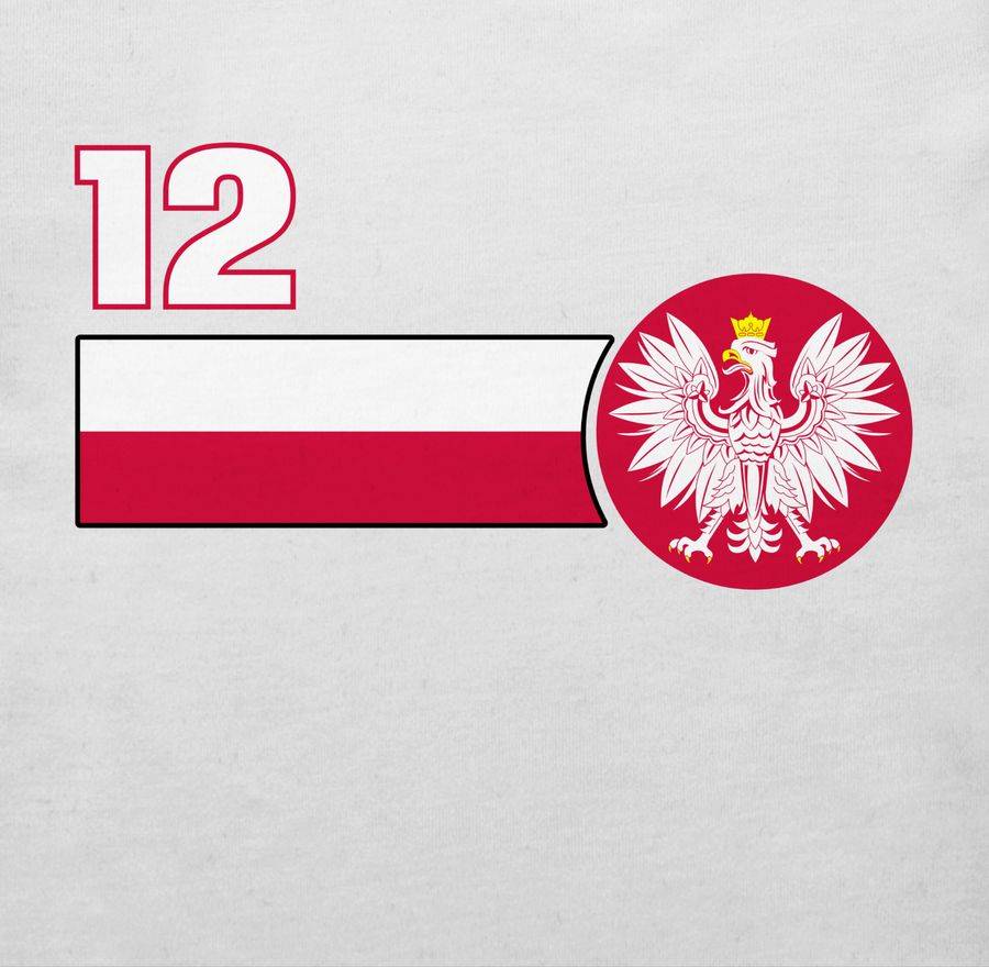 Shirtracer 12. Mann Polen Mannschaft: T-Shirt Gym Bag Shirtracer