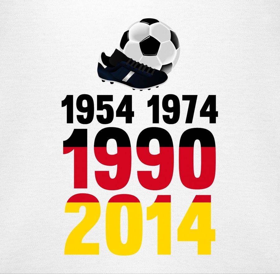Shirtracer 1954, 1974, 1990, 2014 - WM 2022 Weltmeister Deutschland: T-Shirt Gym Bag Shirtracer