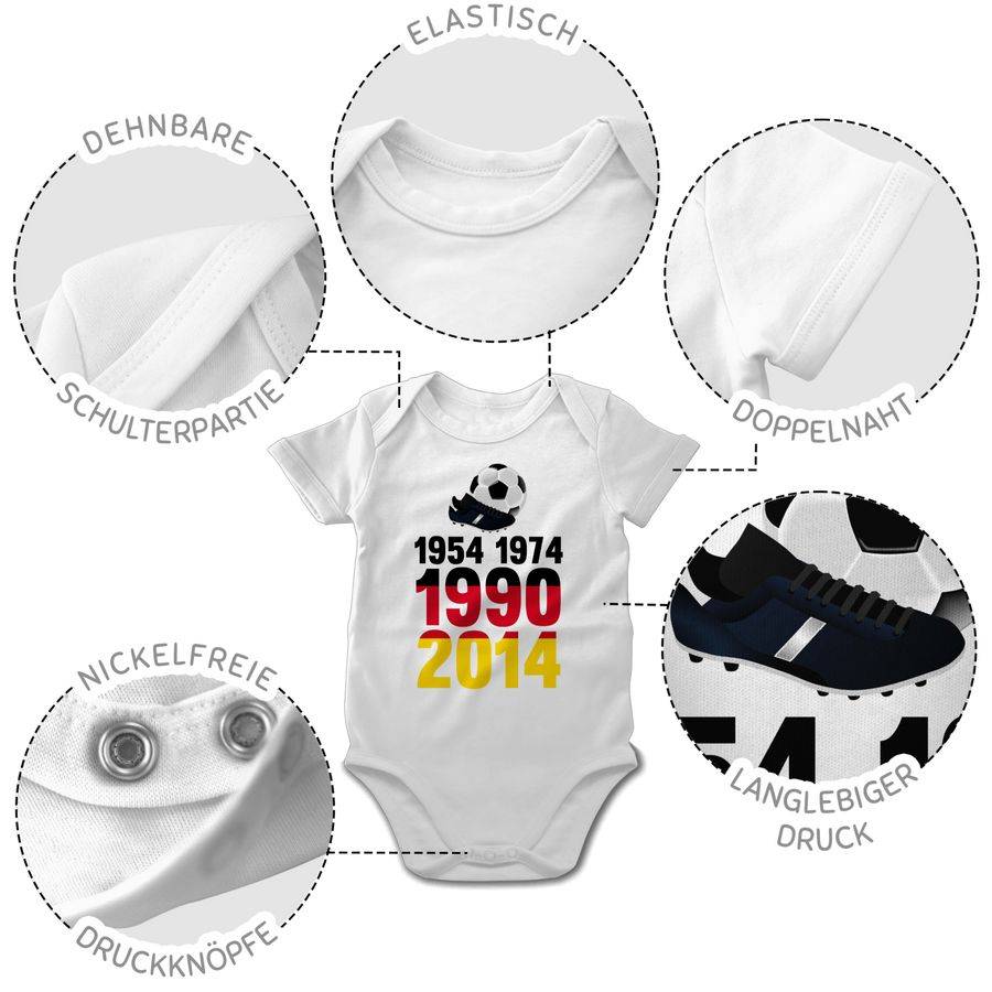 Shirtracer 1954, 1974, 1990, 2014 - WM 2022 Weltmeister Deutschland: T-Shirt Gym Bag Shirtracer