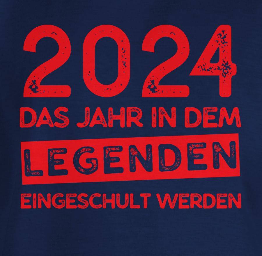 Shirtracer 2024 Das Jahr In Dem Legenden Eingeschult Werden Rot: Tshirt Rucksack Shirtracer
