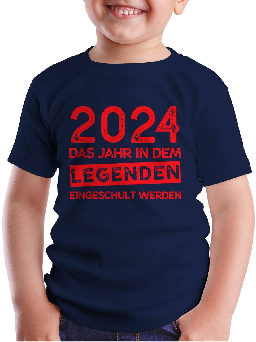 Shirtracer 2024 Das Jahr In Dem Legenden Eingeschult Werden Rot: Tshirt Rucksack Shirtracer