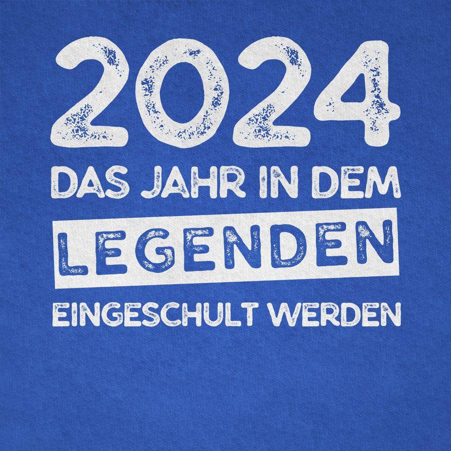 Shirtracer 2024 Das Jahr In Dem Legenden Eingeschult Werden: T-Shirt Turnbeutel Shirtracer