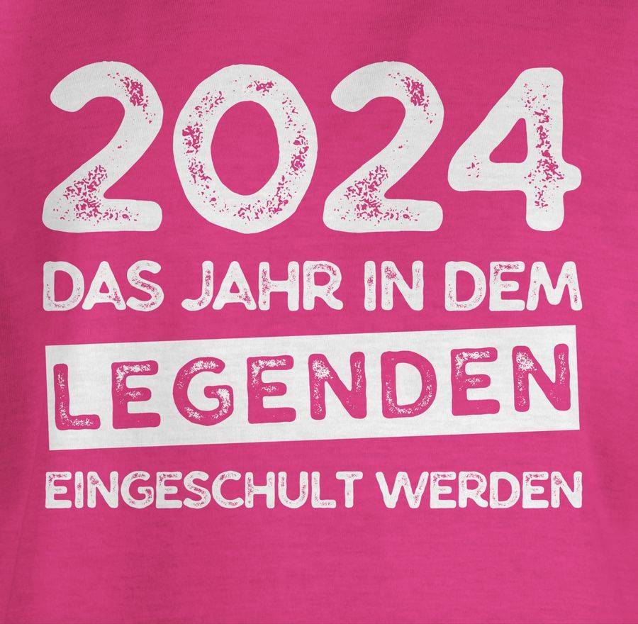 Shirtracer 2024 Das Jahr In Dem Legenden Eingeschult Werden: T-Shirt Turnbeutel Shirtracer