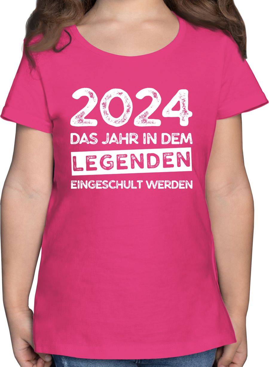 Shirtracer 2024 Das Jahr in dem Legenden eingeschult werden: T-Shirt Turnbeutel Shirtracer