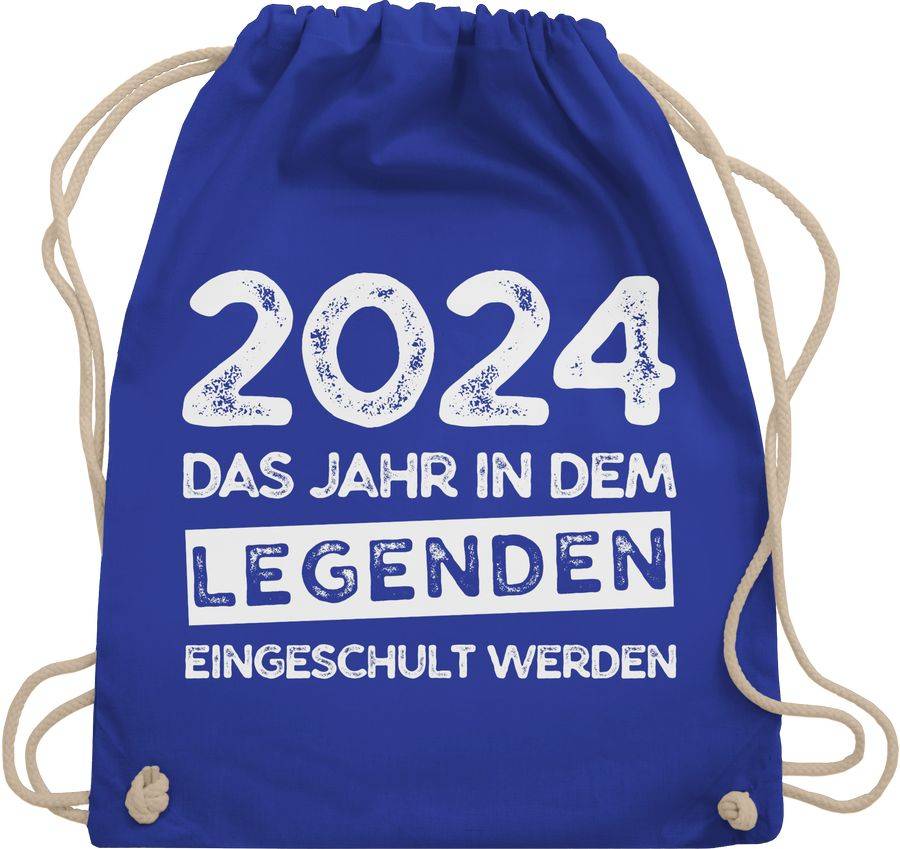 Shirtracer 2024 Das Jahr In Dem Legenden Eingeschult Werden: T-Shirt Turnbeutel Shirtracer