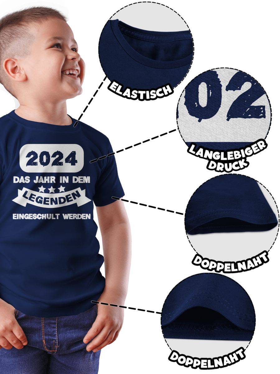 Shirtracer 2024 Das Jahr In Dem Legenden Eingeschult Werden Weiß Shirts & Mehr Shirtracer
