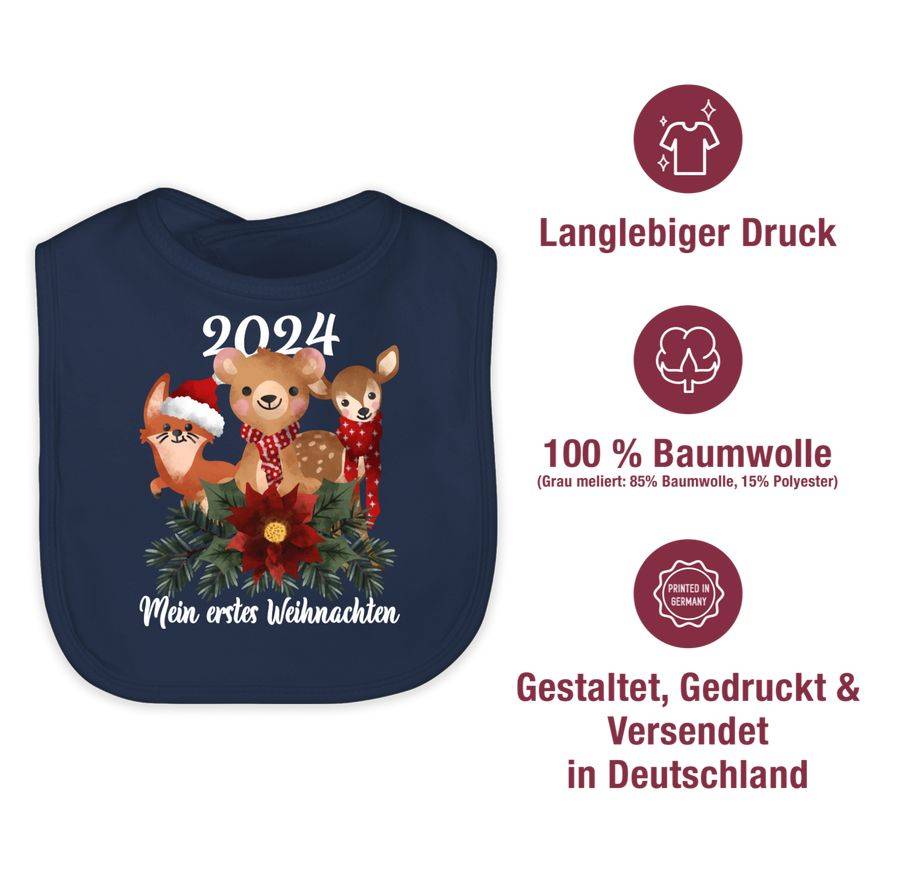 Shirtracer 2024 Mein Erstes Weihnachten Mit Süßen Tieren - Weiß Shirts & Mehr Shirtracer
