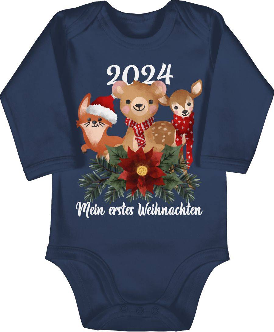 Shirtracer 2024 Mein erstes Weihnachten mit süßen Tieren - weiß Shirts & Mehr Shirtracer