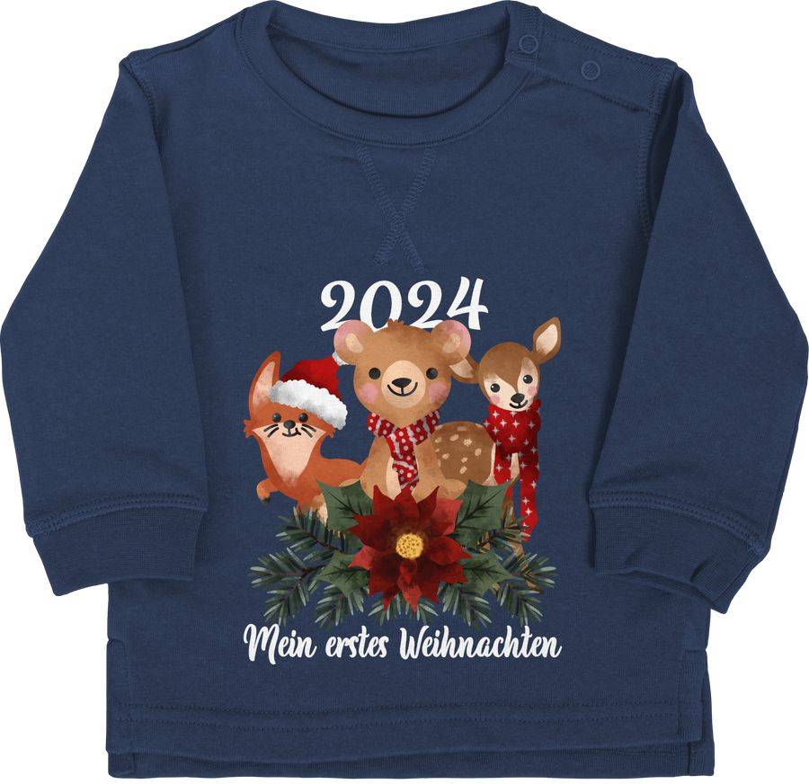 Shirtracer 2024 Mein erstes Weihnachten mit süßen Tieren - weiß Shirts & Mehr Shirtracer