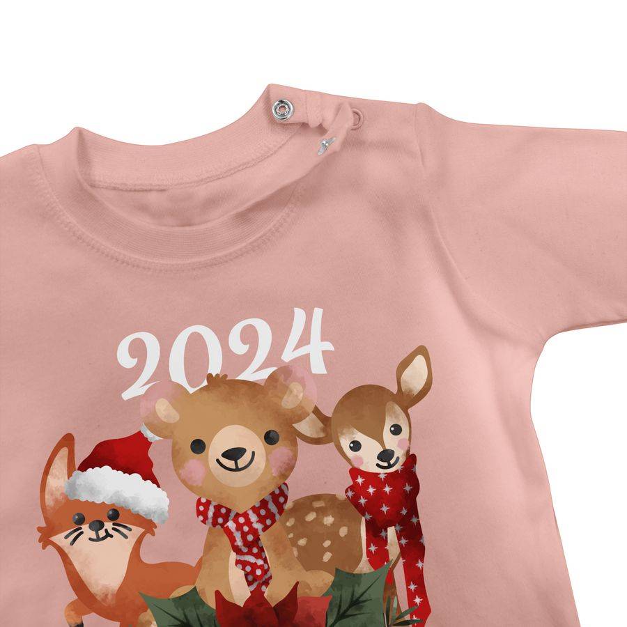 Shirtracer 2024 Mein Erstes Weihnachten Mit Süßen Tieren - Weiß Shirts & Mehr Shirtracer