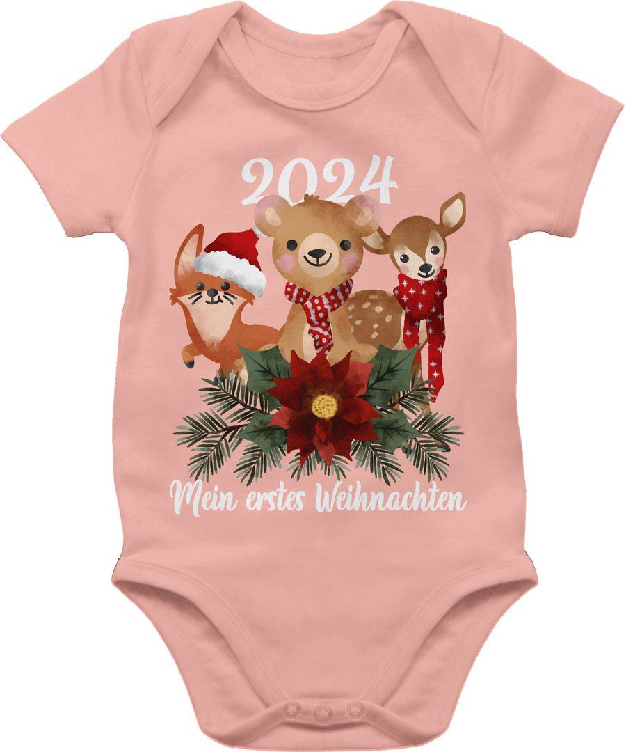 Shirtracer 2024 Mein erstes Weihnachten mit süßen Tieren - weiß Shirts & Mehr Shirtracer