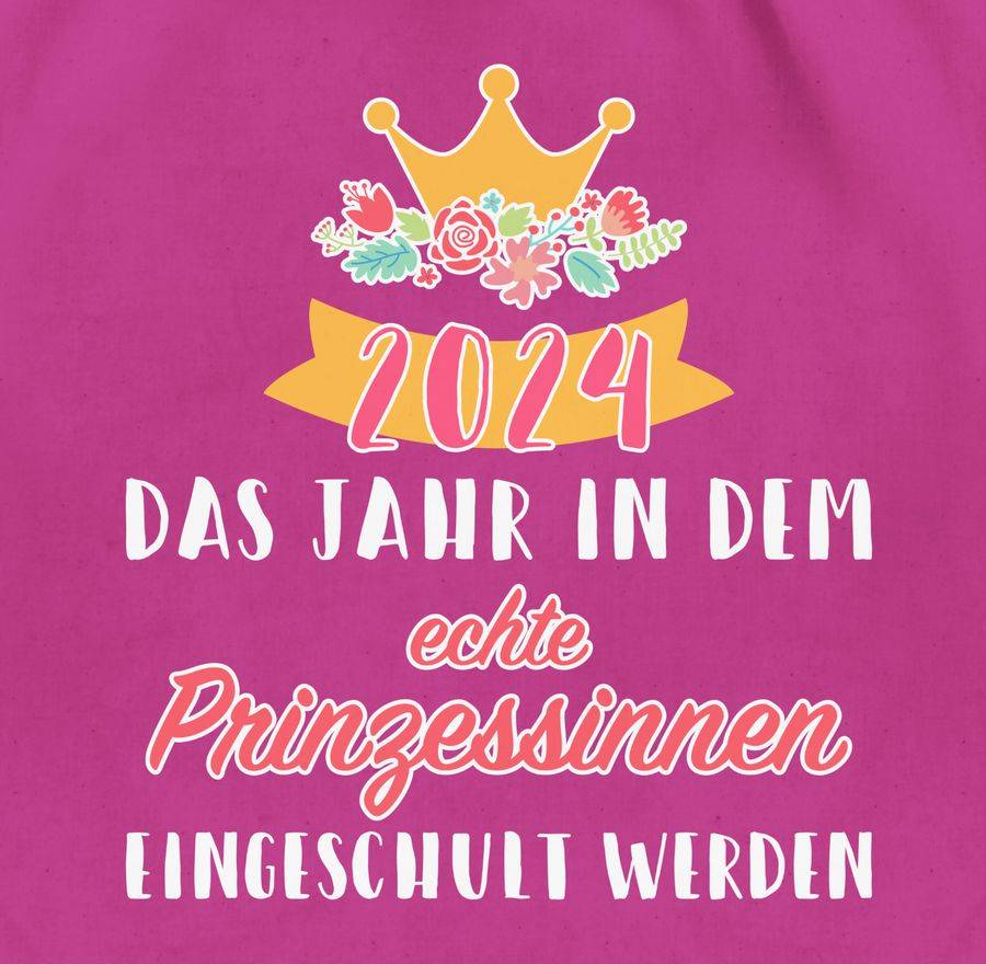 Shirtracer 2024 Prinzessinnen Eingeschult Werden: T-Shirt Gym Bag Shirtracer