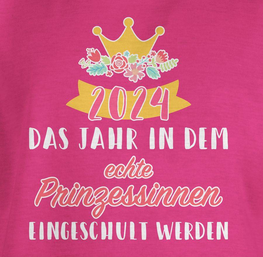 Shirtracer 2024 Prinzessinnen Eingeschult Werden: T-Shirt Gym Bag Shirtracer