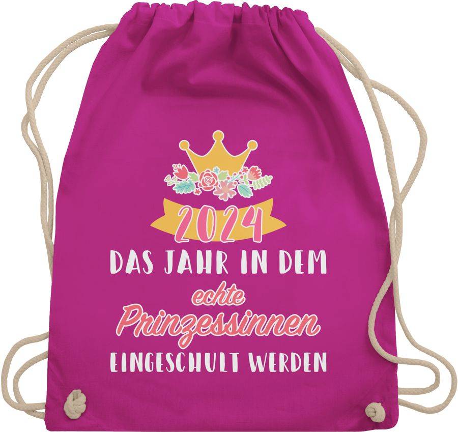 Shirtracer 2024 Prinzessinnen Eingeschult Werden: T-Shirt Gym Bag Shirtracer
