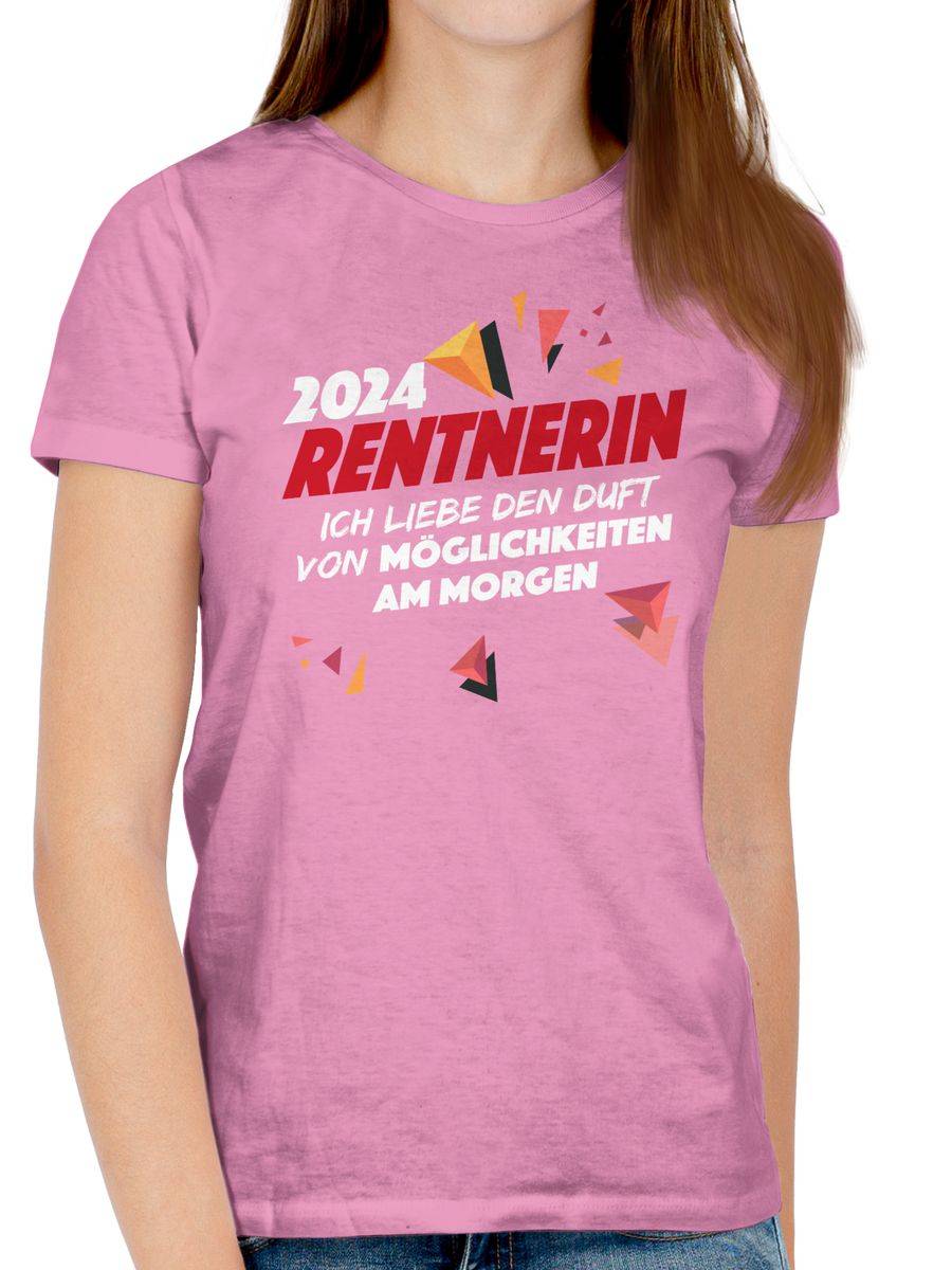 Shirtracer 2024 Rentnerin Ich Liebe Den Duft Von Möglichkeiten Am Morgen: Tshirt Turnbeutel Shirtracer