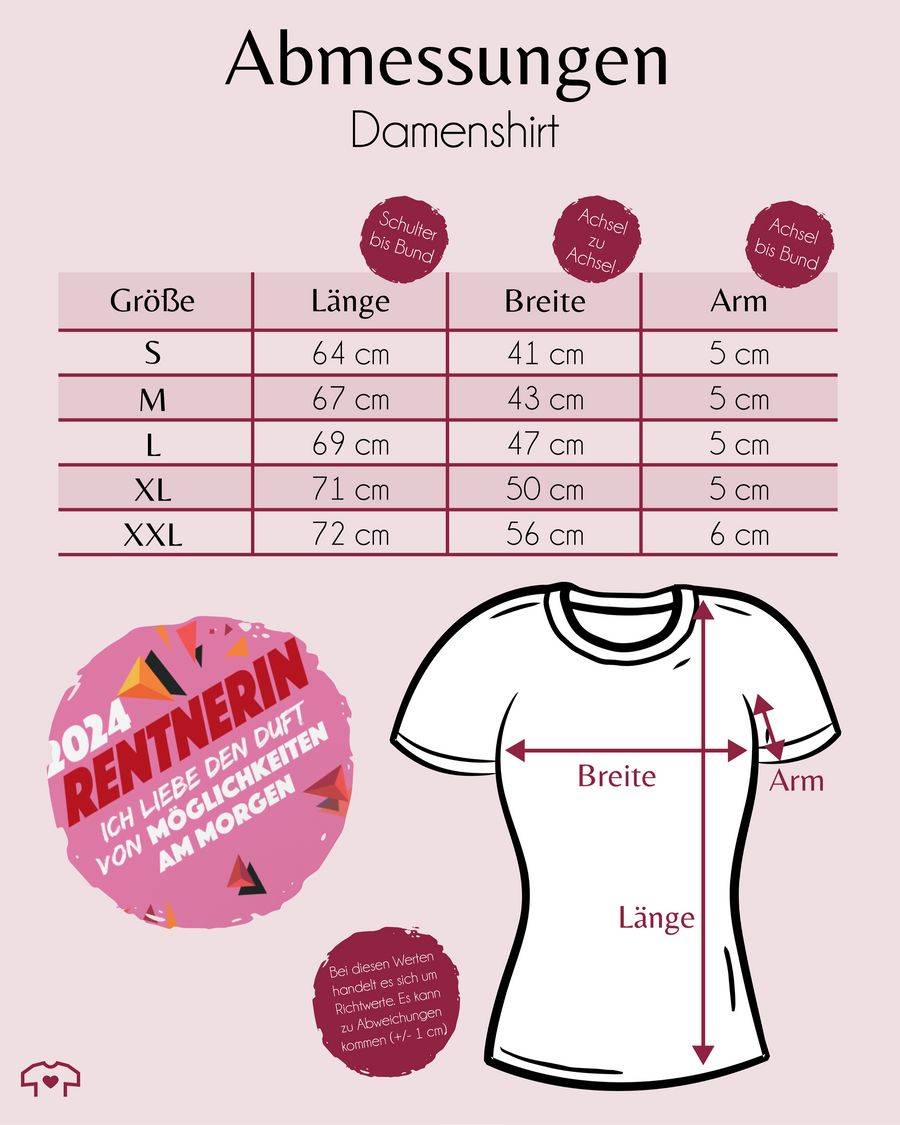 Shirtracer 2024 Rentnerin Ich Liebe Den Duft Von Möglichkeiten Am Morgen: Tshirt Turnbeutel Shirtracer