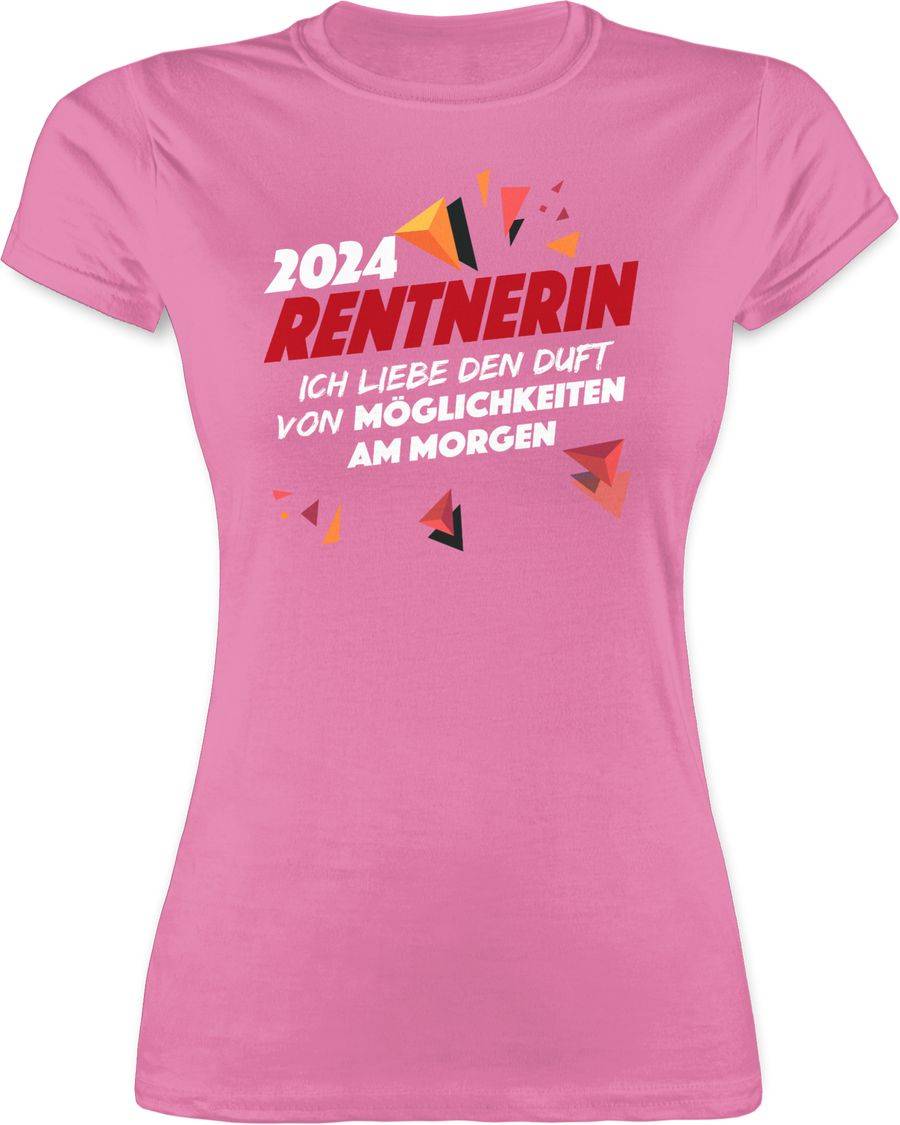 Shirtracer 2024 Rentnerin Ich liebe den Duft von Möglichkeiten am Morgen: Tshirt Turnbeutel Shirtracer