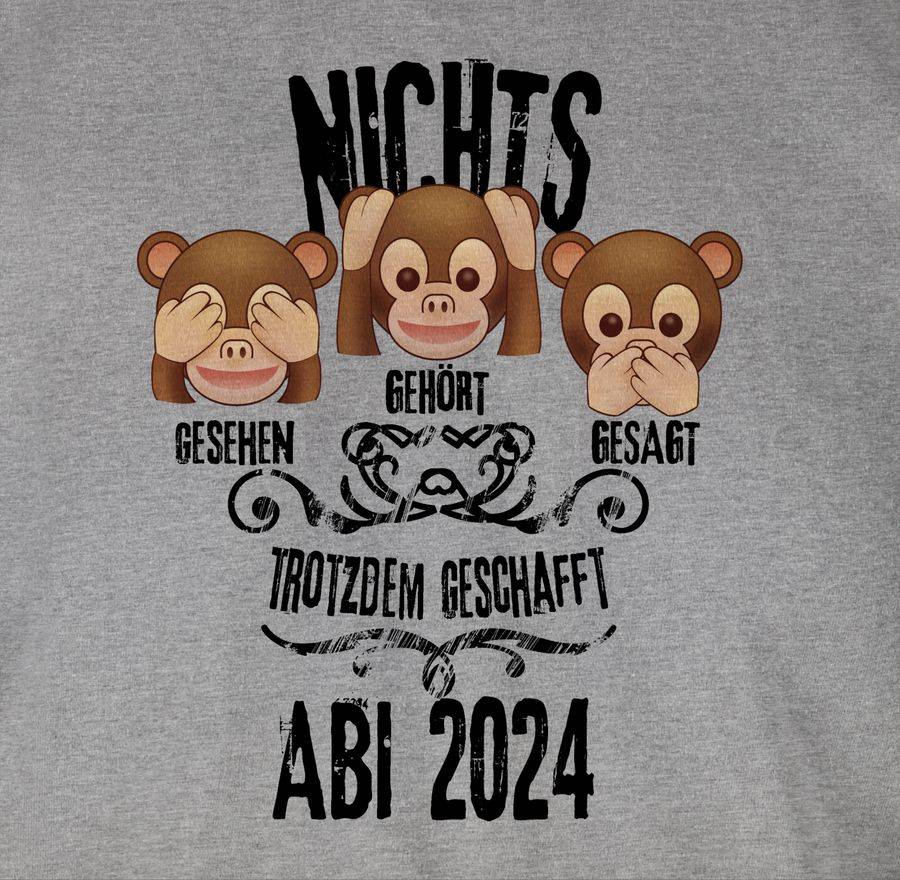 Shirtracer 3 Affen Emoticon ABI 2024: Tshirt Gym Bag Shirtracer