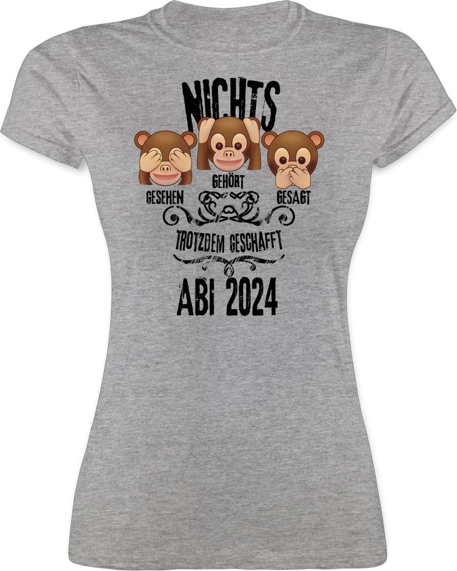 Shirtracer 3 Affen Emoticon ABI 2024: Tshirt Gym Bag Shirtracer