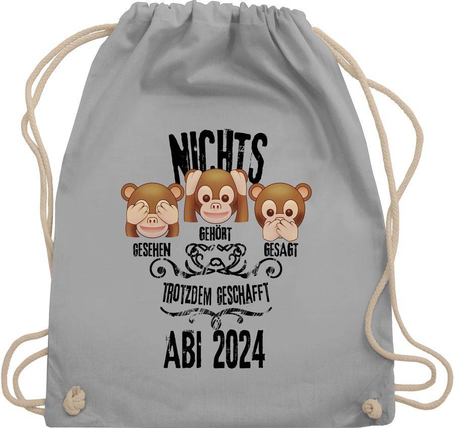 Shirtracer 3 Affen Emoticon ABI 2024: Tshirt Gym Bag Shirtracer