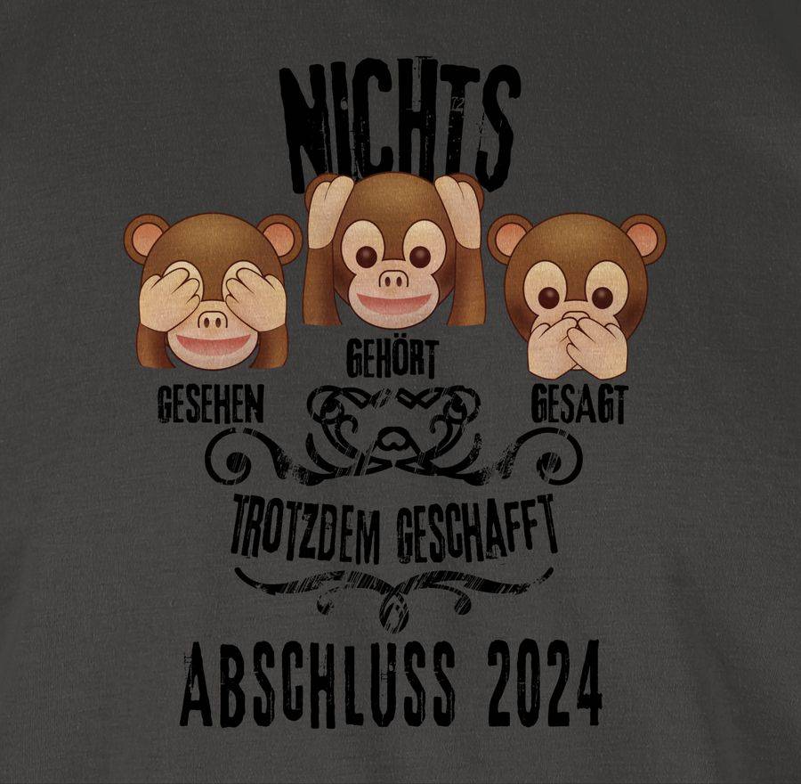 Shirtracer 3 Affen Emoticons ABSCHLUSS 2024 Shirts & Mehr Shirtracer