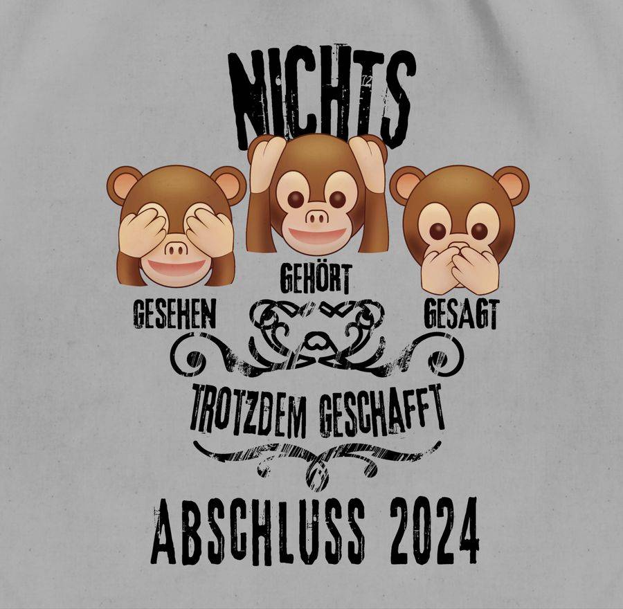Shirtracer 3 Affen Emoticons ABSCHLUSS 2024 Shirts & Mehr Shirtracer