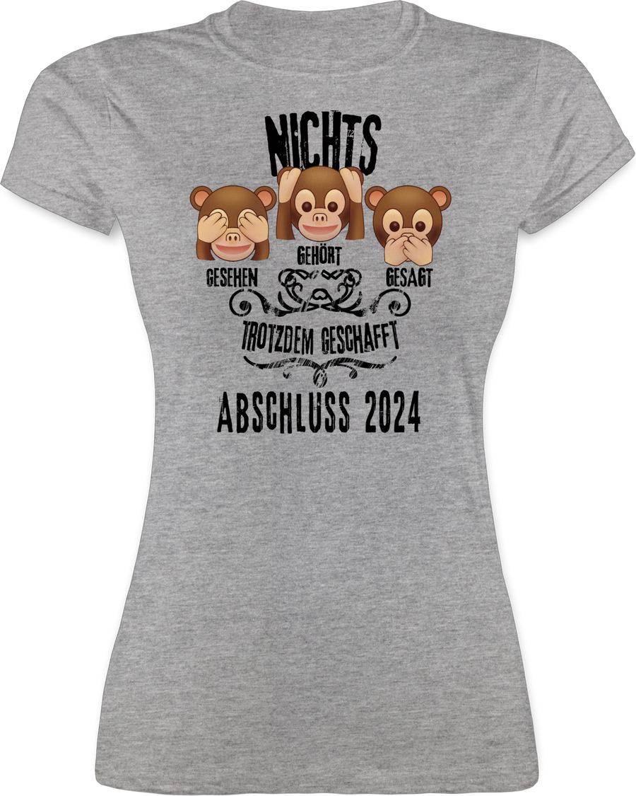 Shirtracer 3 Affen Emoticons ABSCHLUSS 2024 Shirts & Mehr Shirtracer