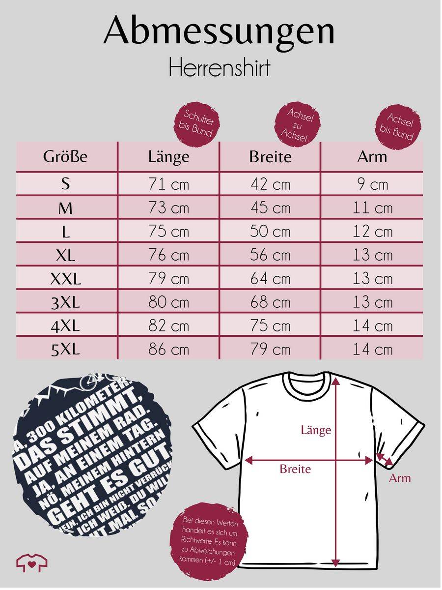 Shirtracer 300 Kilometer Mit Dem Rad Shirts & Mehr Shirtracer