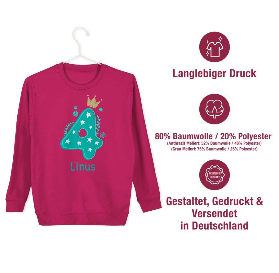 Shirtracer 4 Mit Krone Und Name Shirts & Mehr Shirtracer