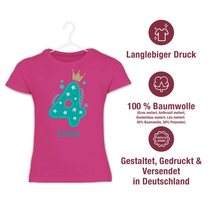 Shirtracer 4 Mit Krone Und Name Shirts & Mehr Shirtracer