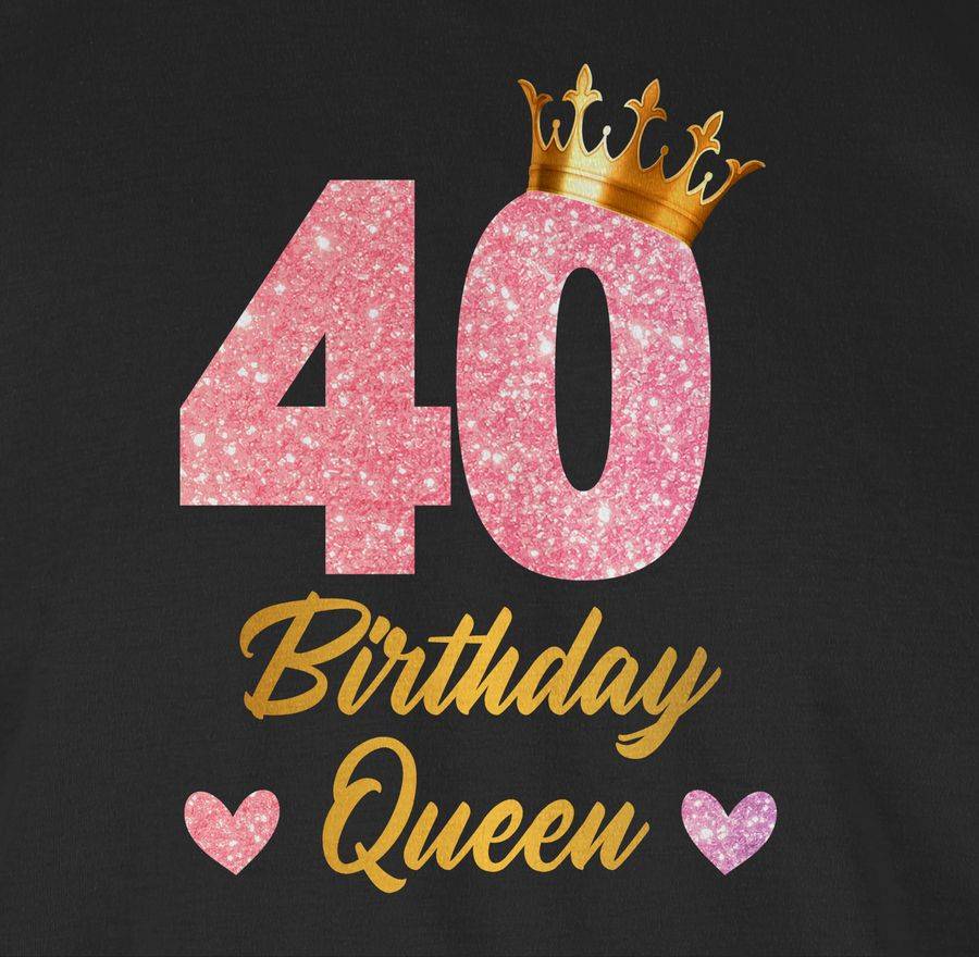 Shirtracer 40 Birthday Queen Geburtstags Königin Geburtstagsgeschenk 40: Tshirt Rucksack Shirtracer